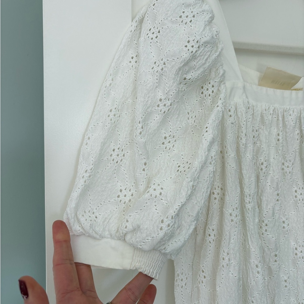 Anthropologie Maeve Eyelet Mini Dress Size XS - Picture 5 of 7